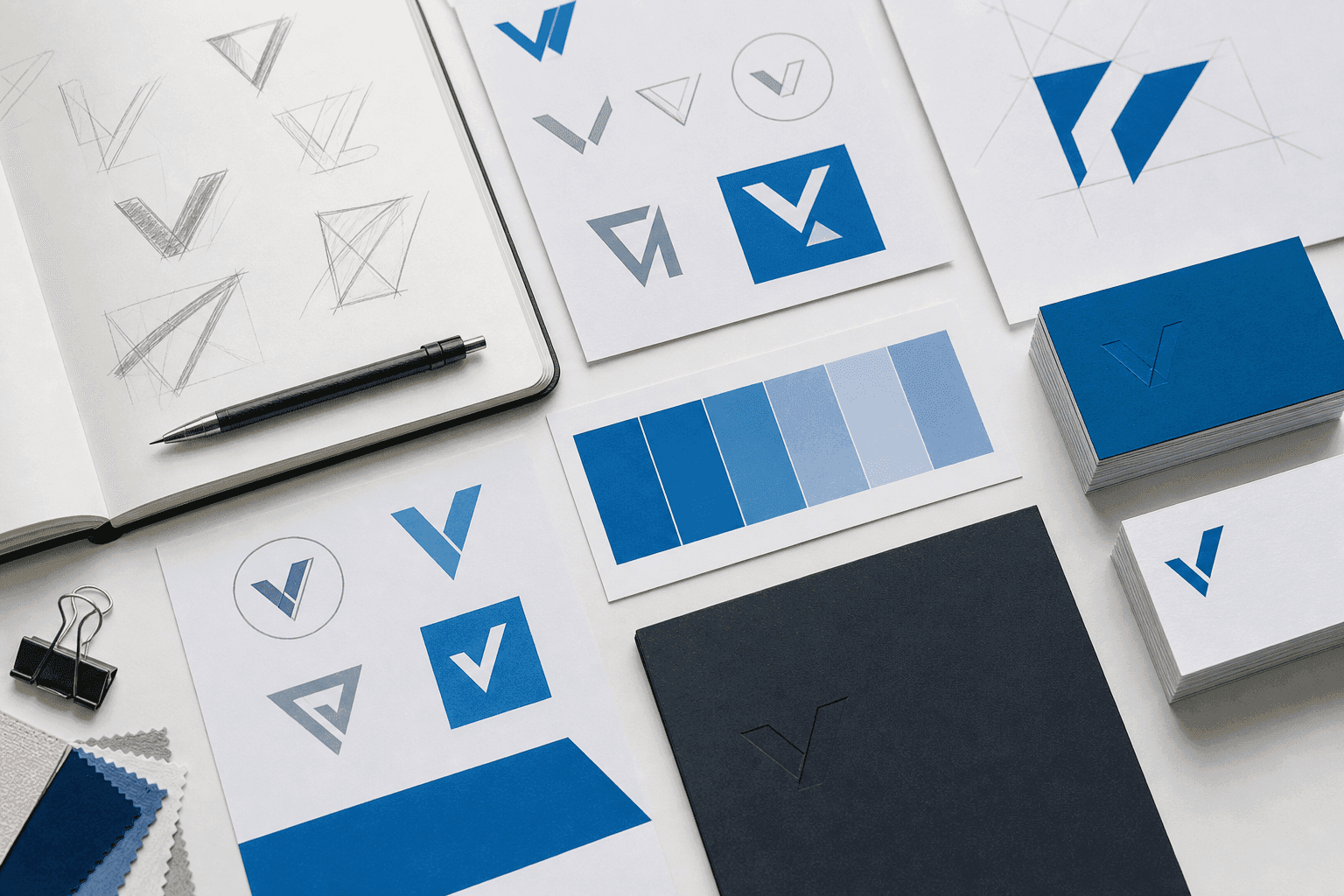 Création d'identité visuelle : logo, couleurs et charte graphique