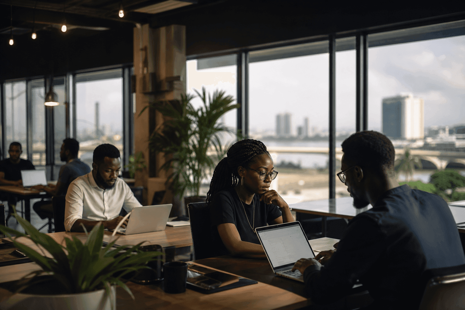 Équipe SD CREATIV au travail dans un bureau moderne